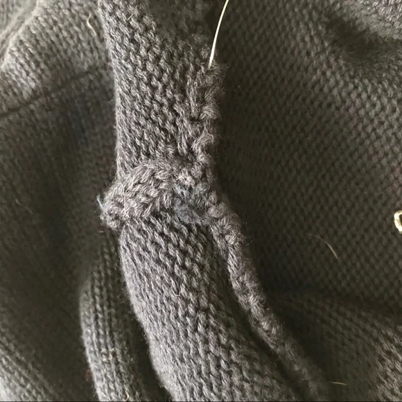 Brandy Melville knit zip up jacket sweater zipper knitted red blue white long sl - Picture 5 of 6